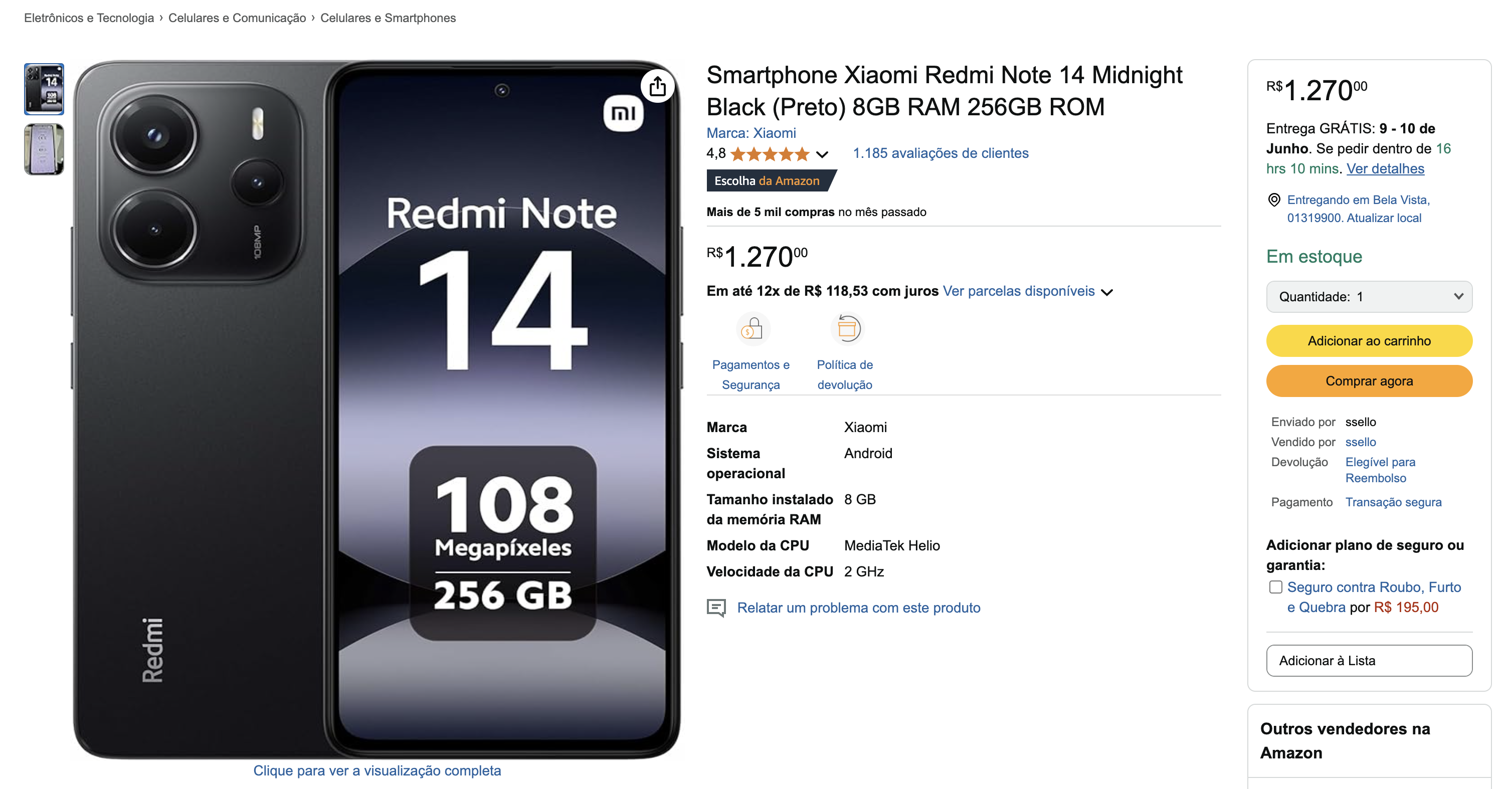 Amazon Brazil - Shoes Product Page